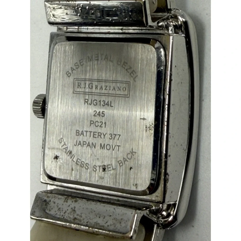 R.J. Graziano RJG134L Ladies Cuff Bangle Watch New Battery 31MM 6